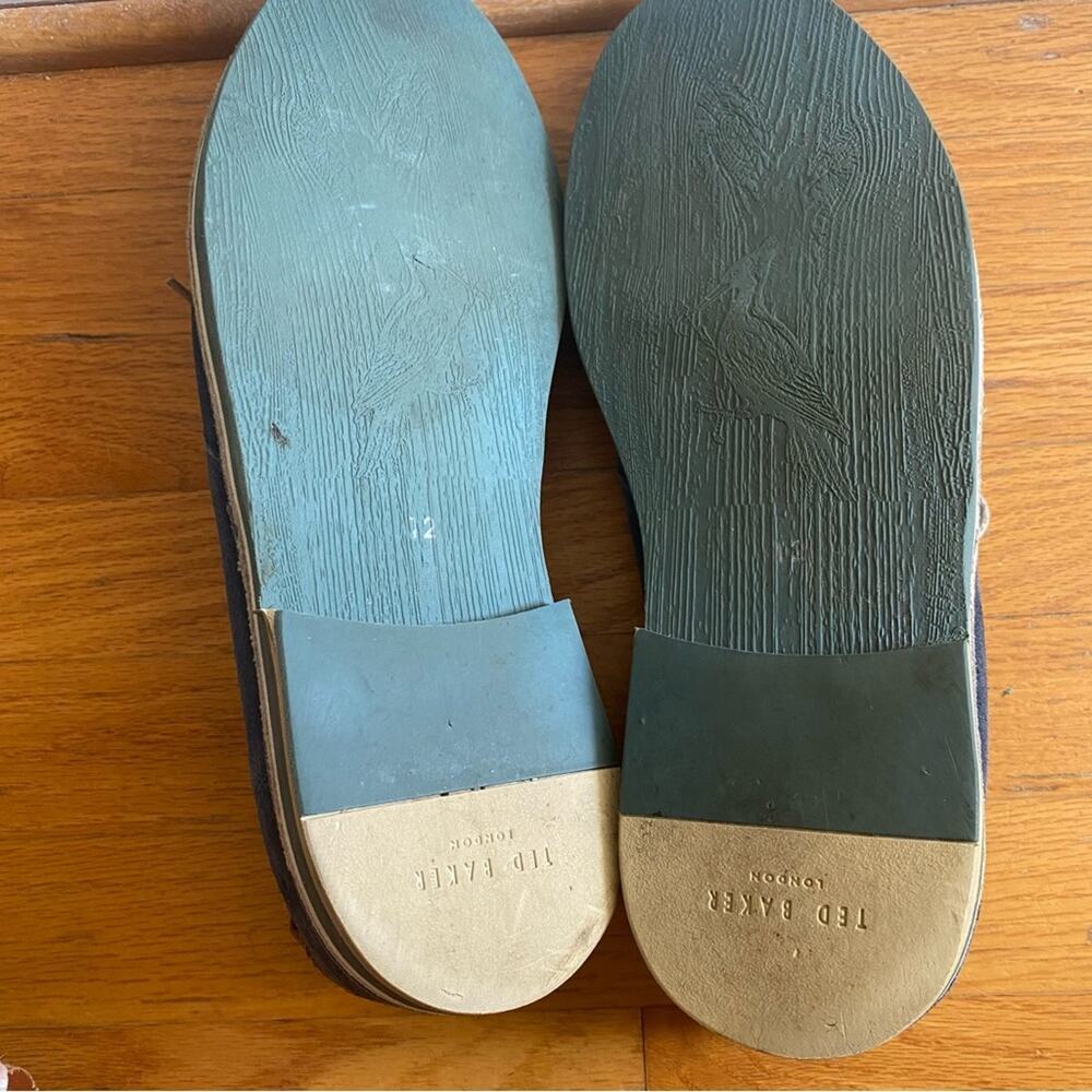 Ted Baker London | Chock Oxford Suede Derby Shoes Blue Size 13 - Picture 10 of 11